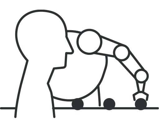 Abbildung Mensch-Roboter-Kollaboration (MRK)